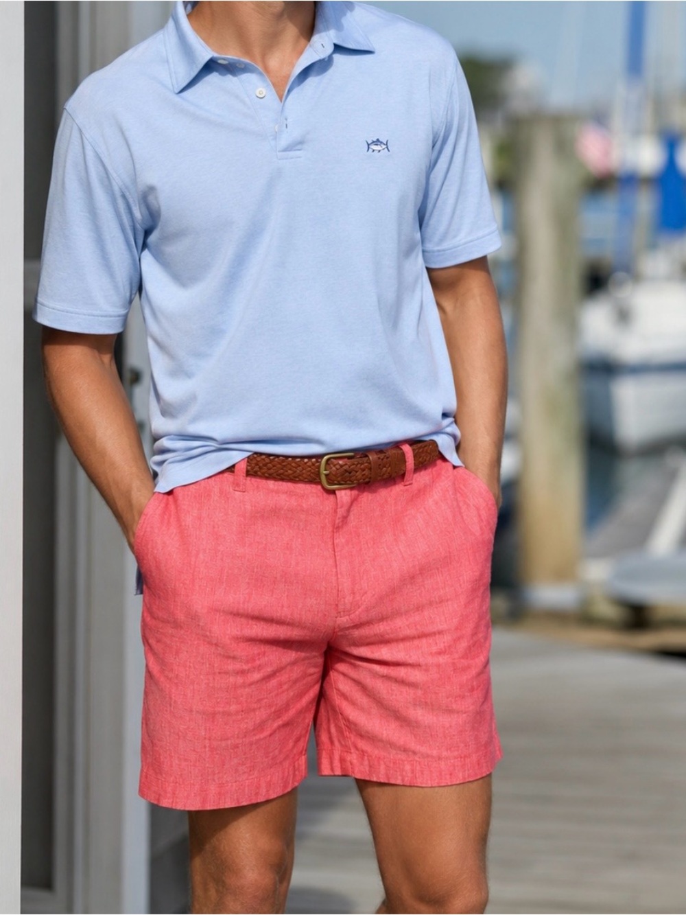 Southern Tide Men's Red Flat Front Shorts W30 Like new